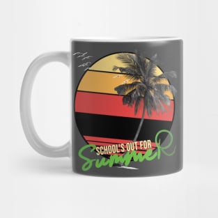 cute retro last day of school school's out for summer teacher Mug